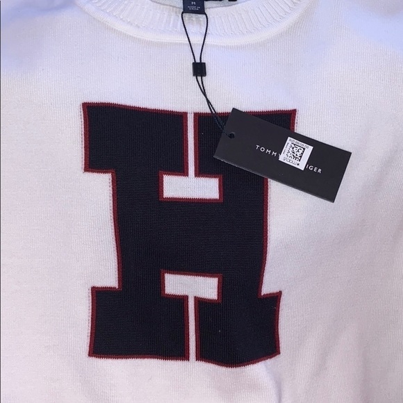 Tommy Hilfiger H Crew Neck Sweater NY YOU - Picture 2 of 4